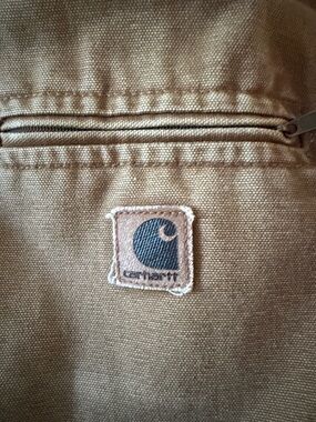 Carhartt Tan Workwear Jacket with Logo Patch